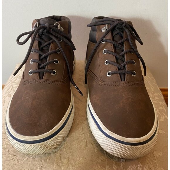 Sperry Mens Brown High-Top Sneakers Lace-Up Closure Size 8.5 - Picture 4 of 9
